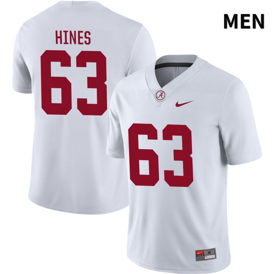 Alabama Crimson Tide Men's Wilder Hines #63 NIL White 2022 NCAA Authentic Stitched College Football Jersey TX16D70AK